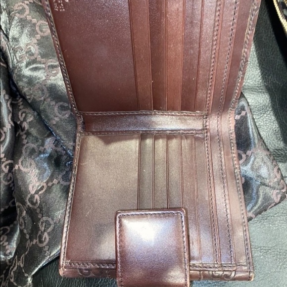 Gucci Brown Leather Compact Wallet - Picture 3 of 4